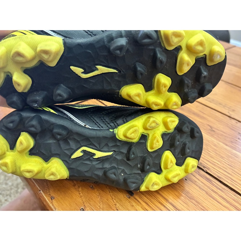 Joma Toledo Jr Soccer Cleats Black Neon Yellow Kids Size 9C TOJW2201
